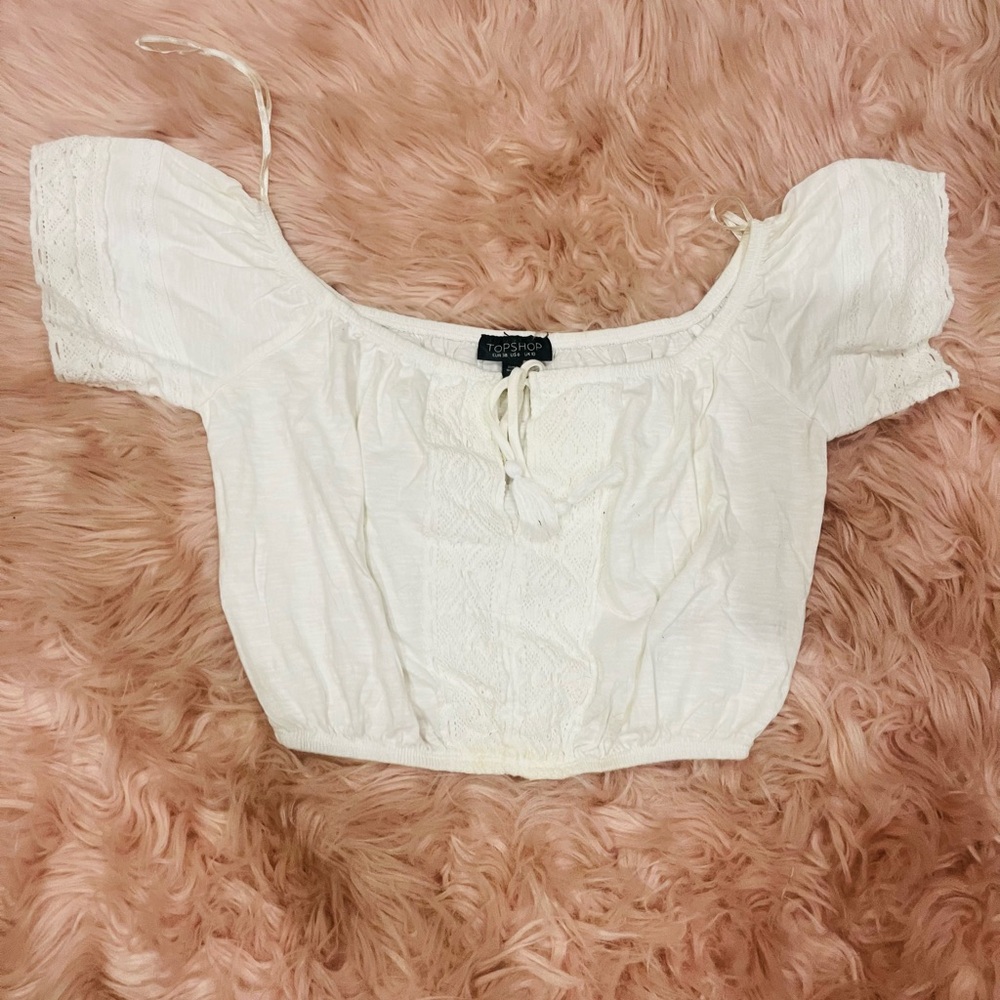 Top shop white off the shoulder top